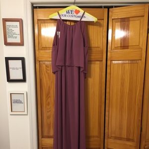 David's Bridal Chianti Flounced Crinkle Chiffon